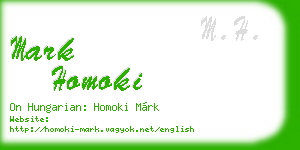 mark homoki business card